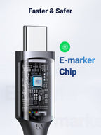 UGREEN USB C to USB C Charger Cable, 100W USB C Cable Fast Charging Data Sync Lead with E-Marker Chip - UGREEN-15215